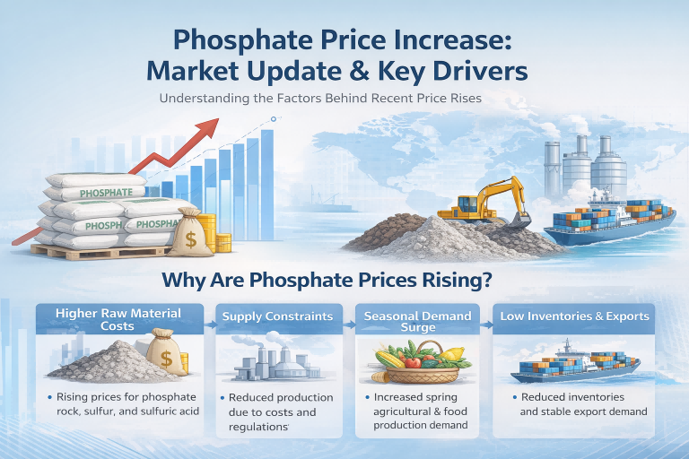 Infographic explaining key drivers behind the recent phosphate price increase